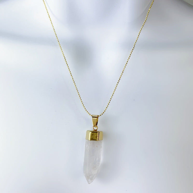 Clear Quartz Crystal Necklace